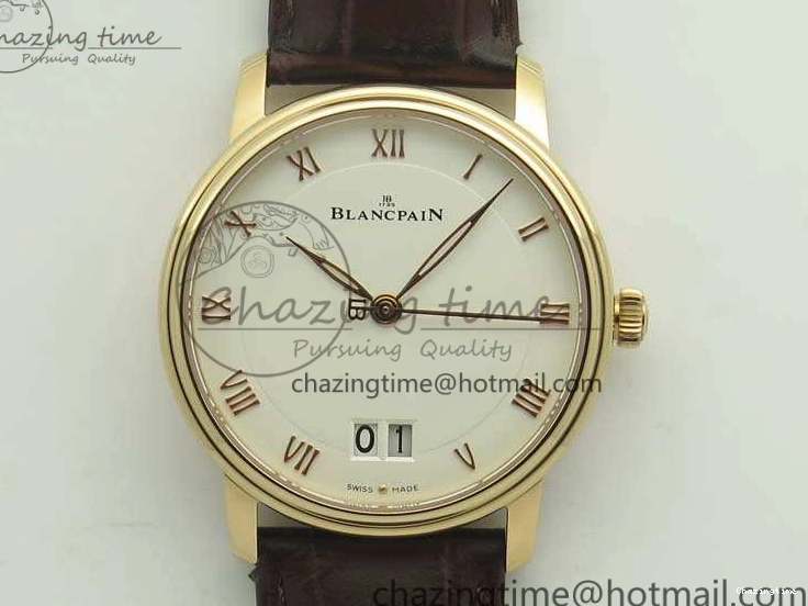 0519 Villeret 6669 RG HG 1:1 Best Edition White Dial On Leather Strap V UrbanStyle 8096
